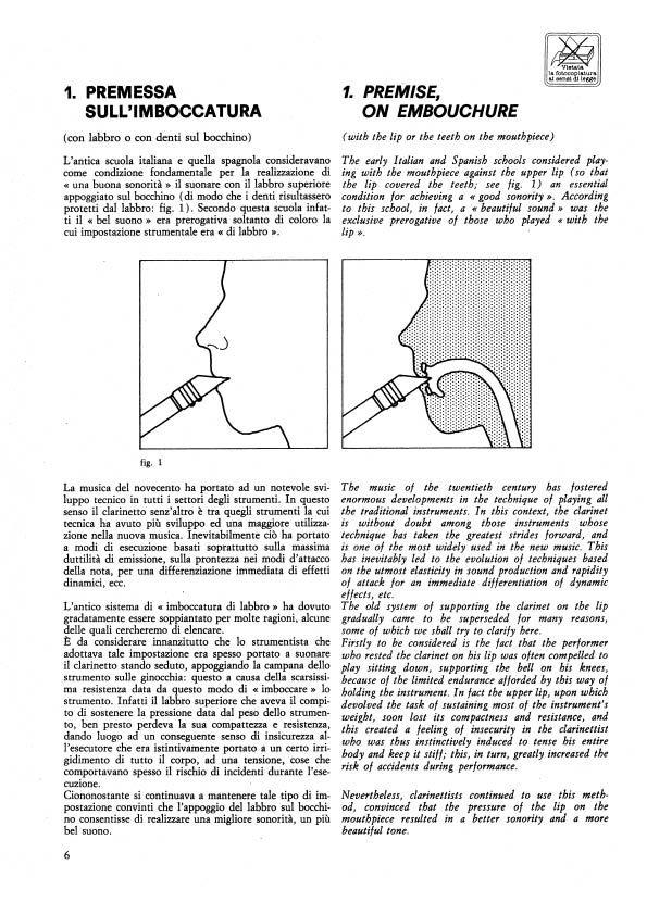 Il Clarinetto. Emissione E Tecnica - cvičení pro klarinet